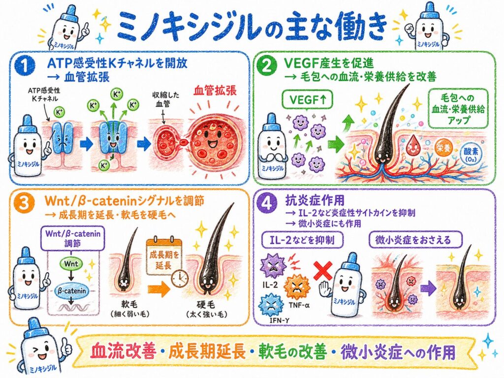 ミノキシジルの主な働き
